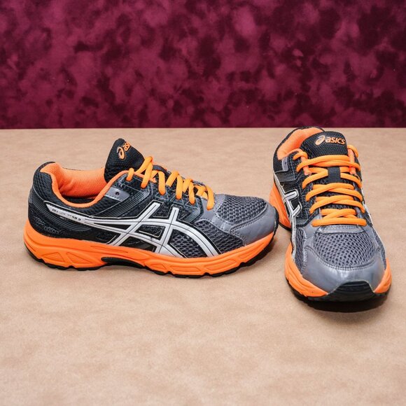 Asics Unisex Gel Contend 3 Orange Fabric Lace-up Running Sneakers W8 M5.5 - Picture 3 of 5